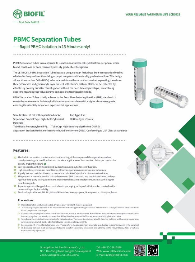 PBMC Separation Tubes