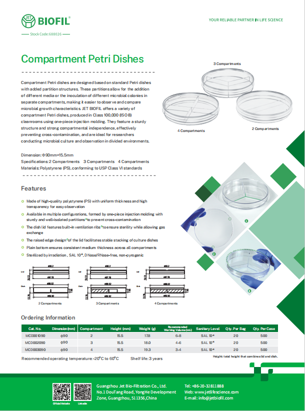Compartment Petri Dishes