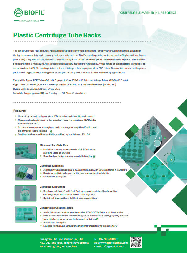 Plastic Centrifuge Tube Racks